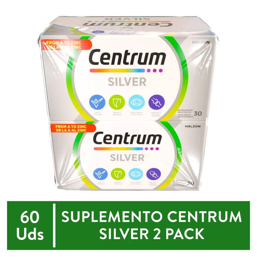 Centrum Silver 2pack 60ea-Precio indicado por capsulas adulto
