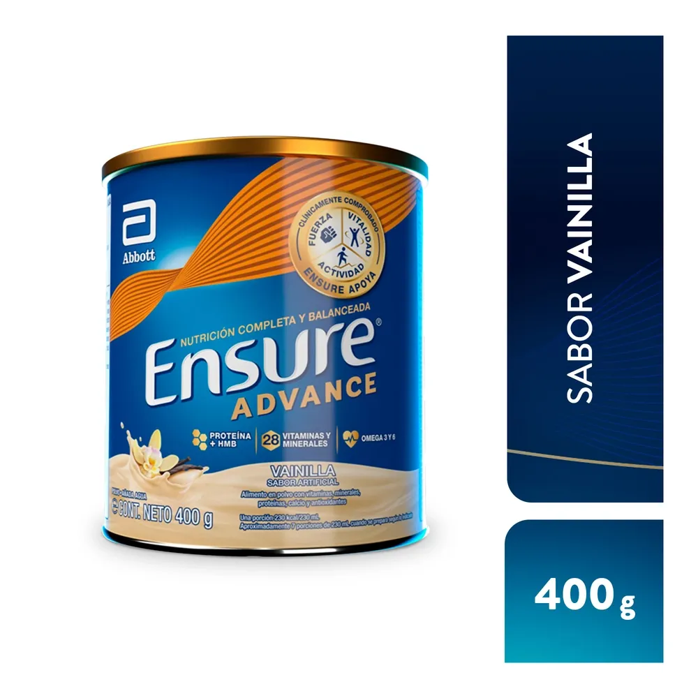 Complemento Ensure Advance® Sabor Vainilla - 400 g-Precio indicado por comp polvo adulto
