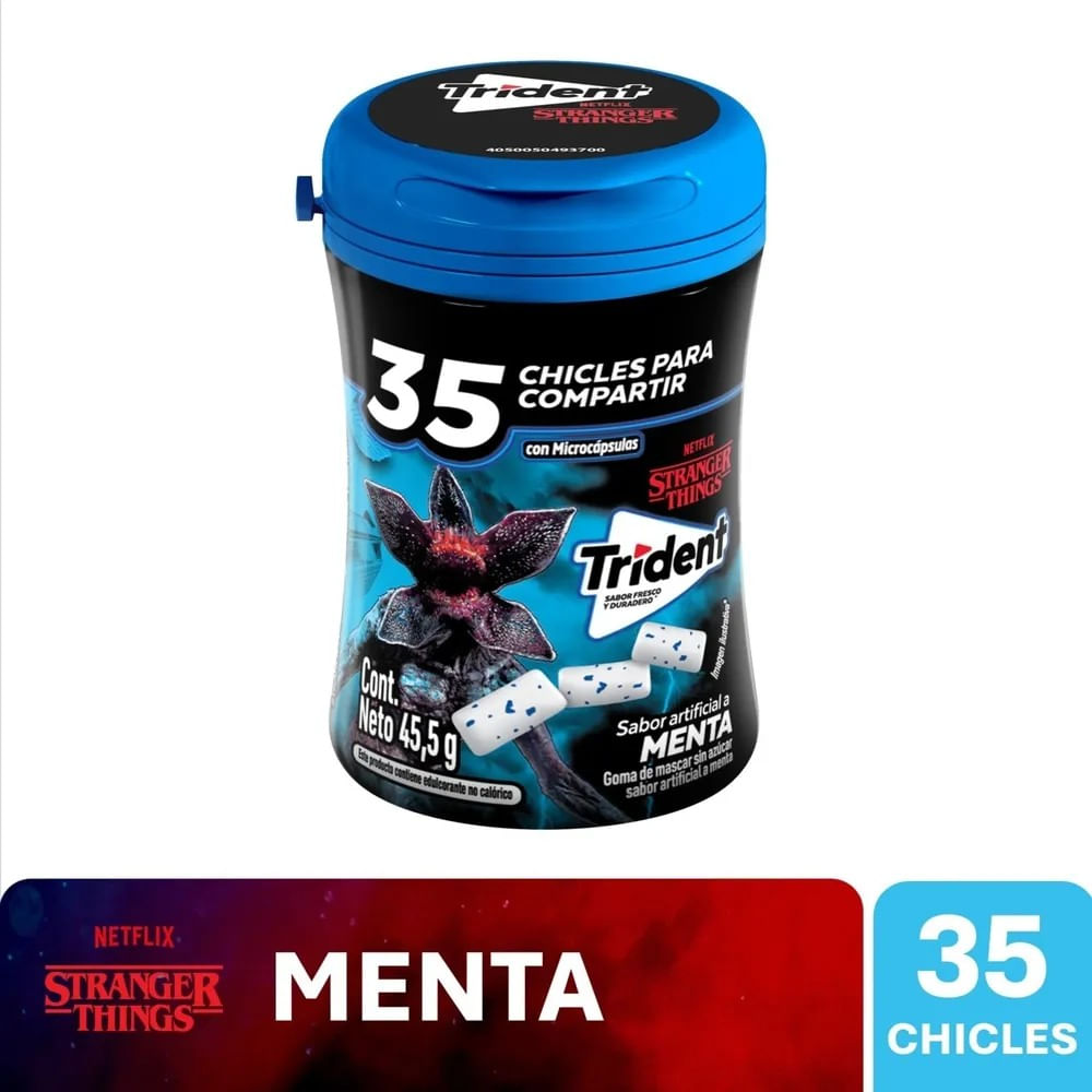 Goma Trident Botella Menta 45.5 g