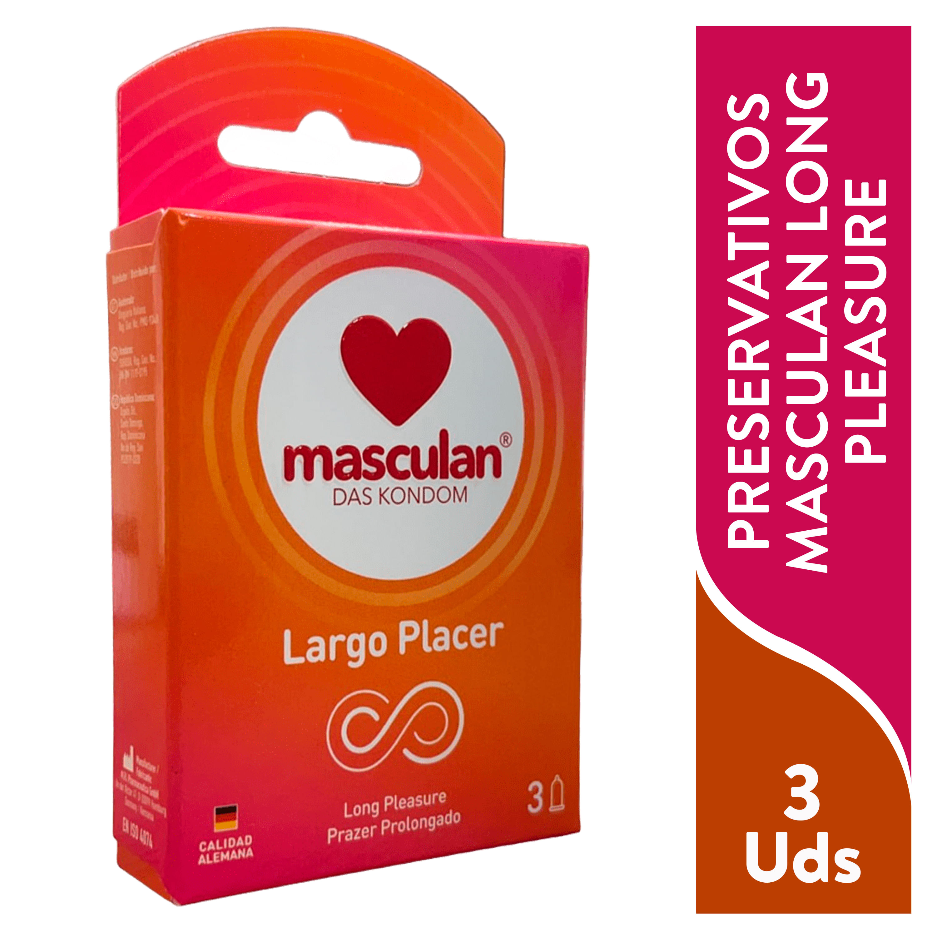Masculan Long Pleasure 3 Preservativos-Precio indicado por preservativos