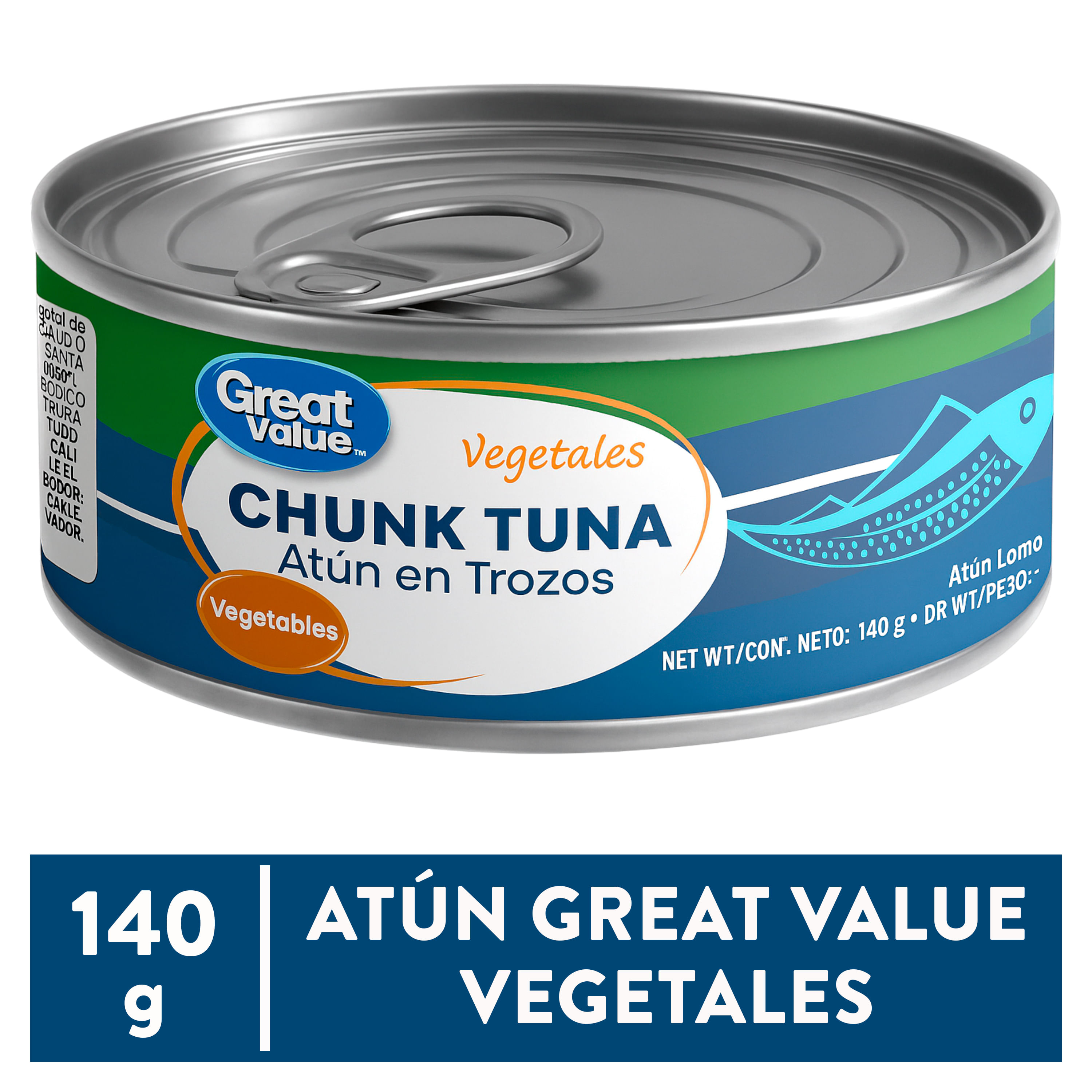 Atún En Trozos Con Vegetales Great Value - 140 g