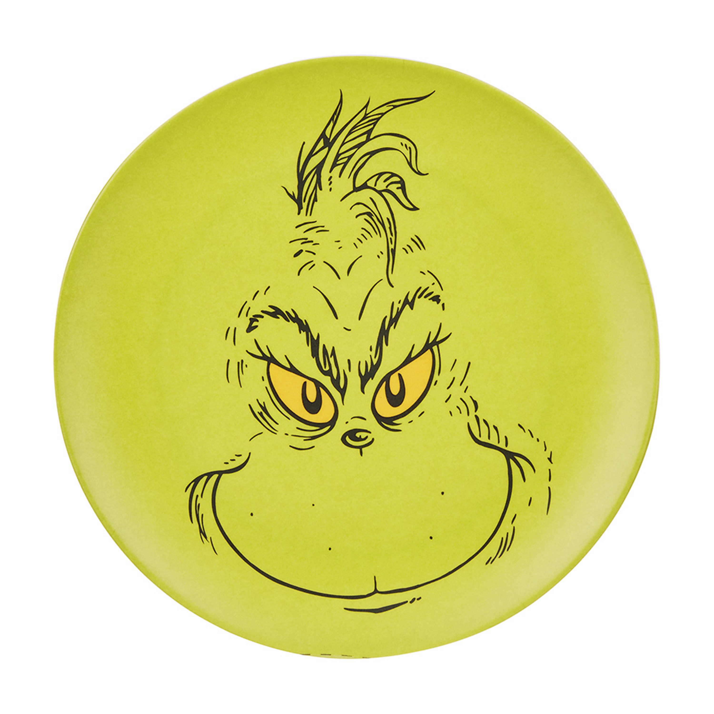 Plato Grinch de melamina con diseño de Navidad - 20 cm