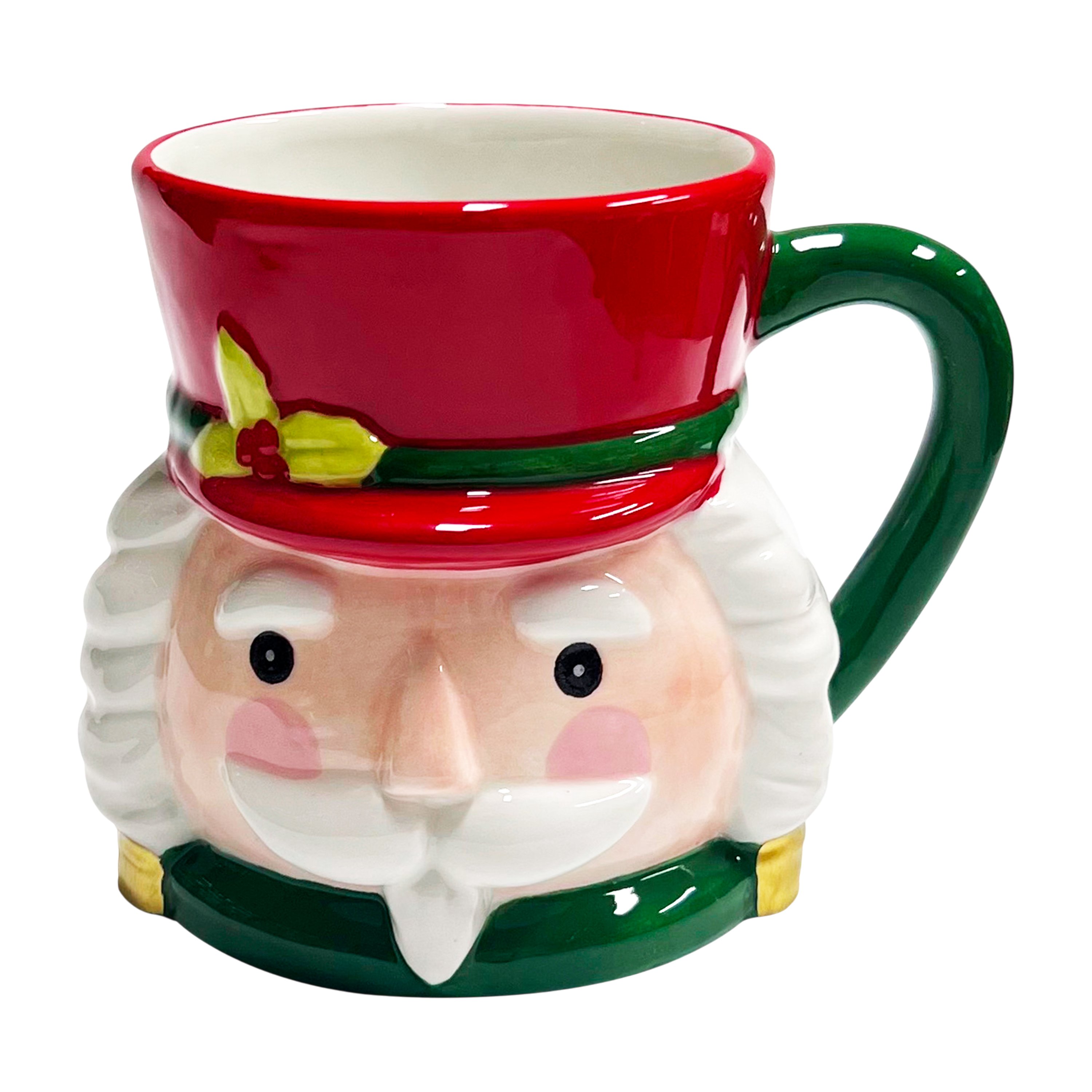 Taza Holiday Time de cerámica con diseño de Cascanueces para Navidad