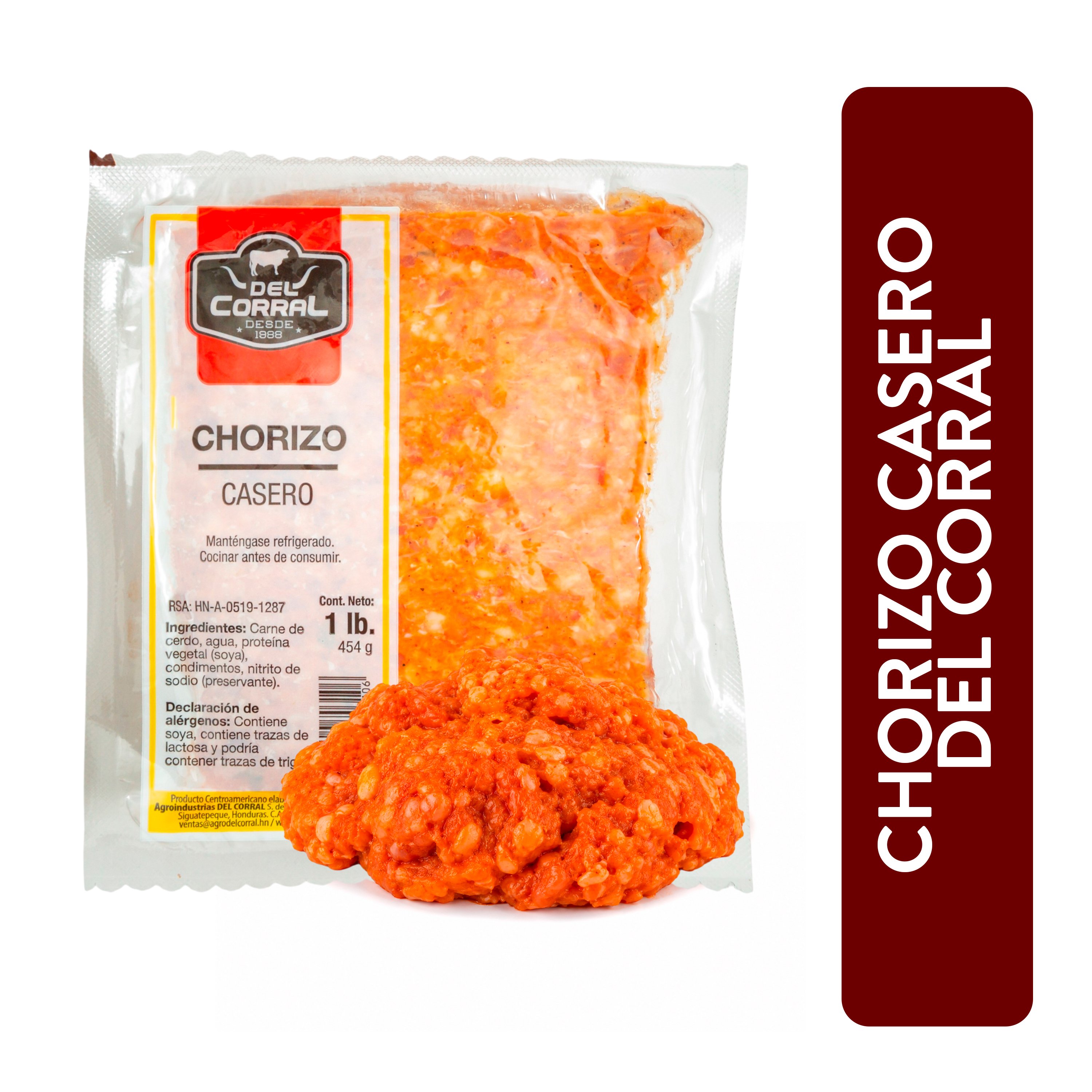 Chorizo El Corral  Cacero Fresco Paquete - Unidad