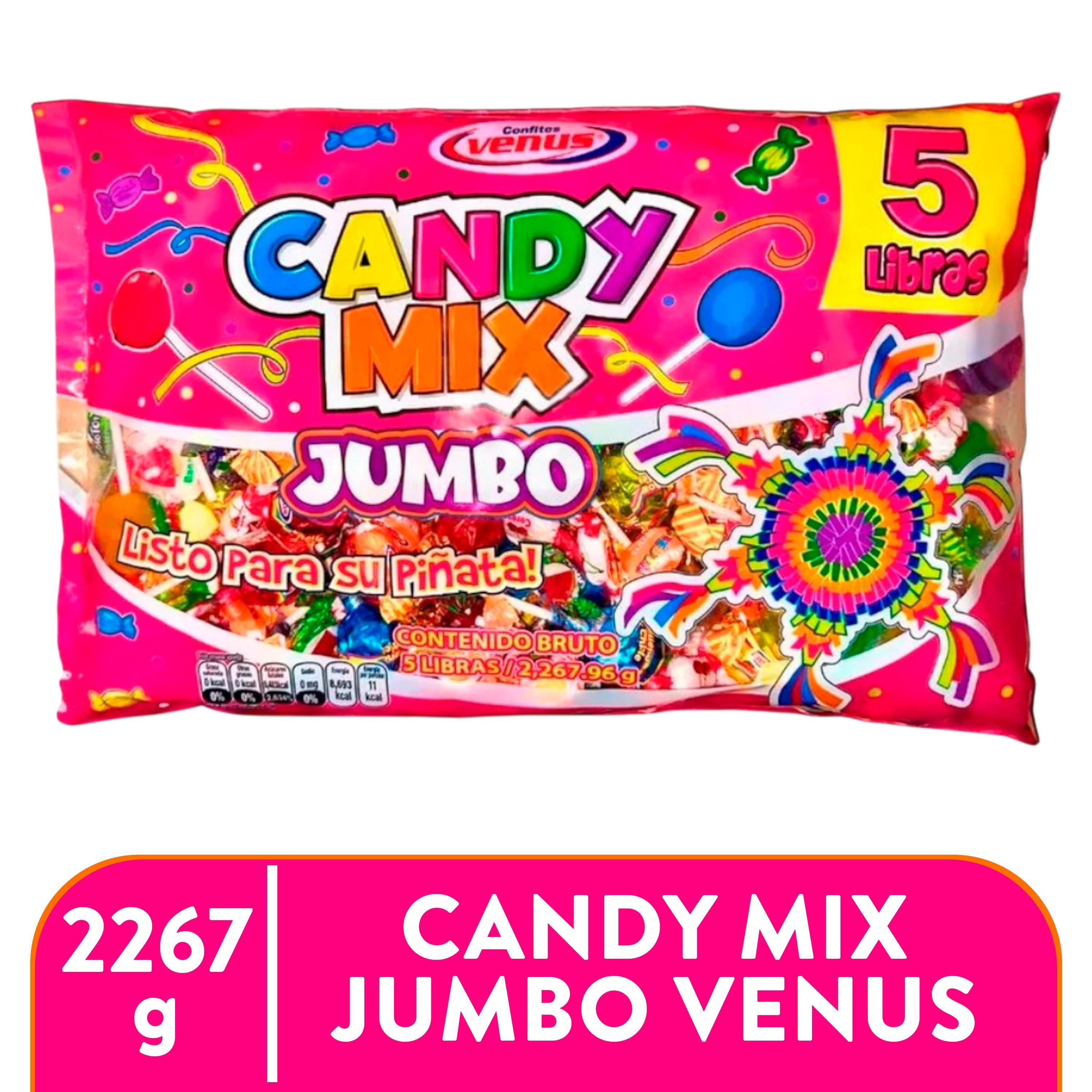 Caramelos Candy Mix Jumbo Venus - 5 lb
