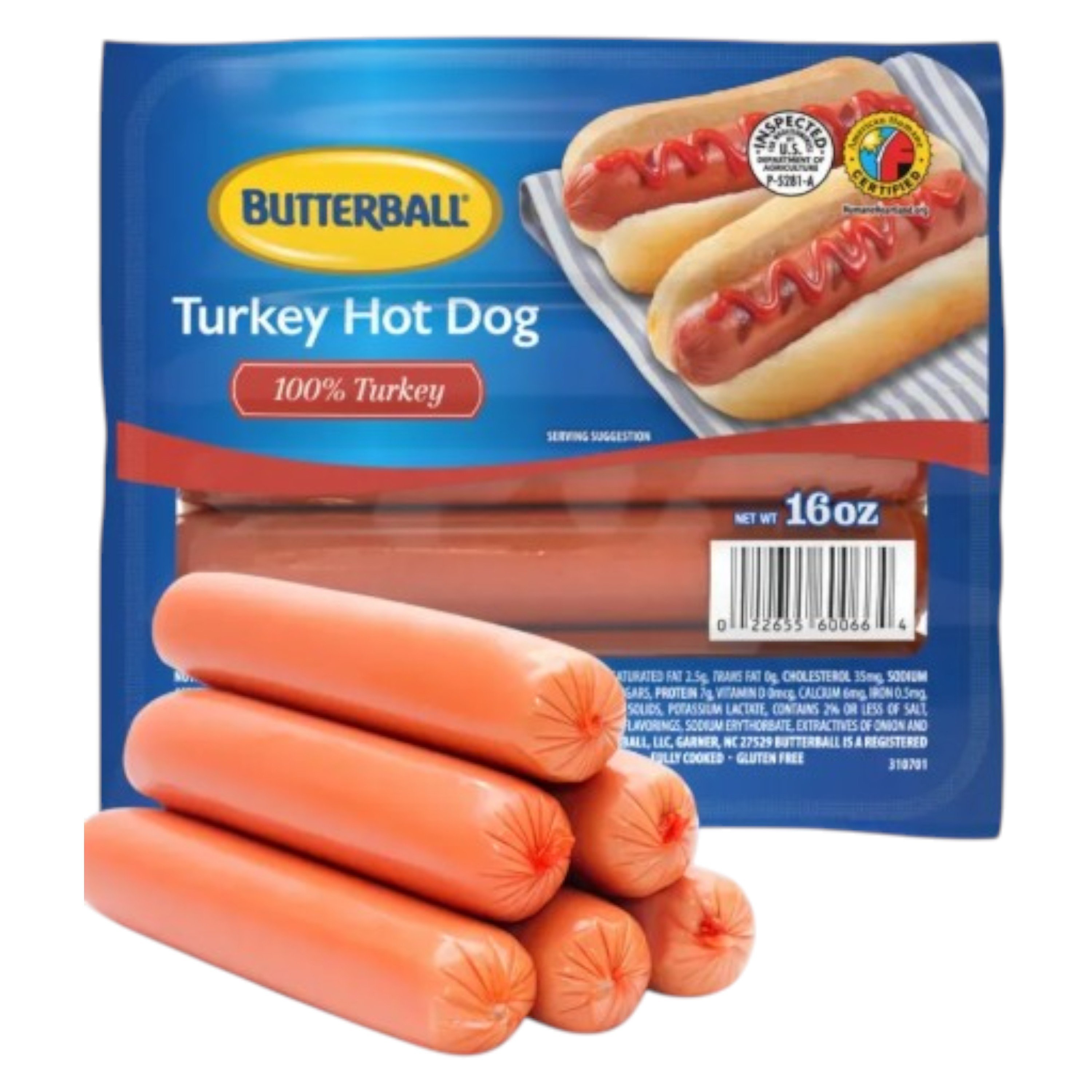 Salchichas Butterball de pavo - 16 oz