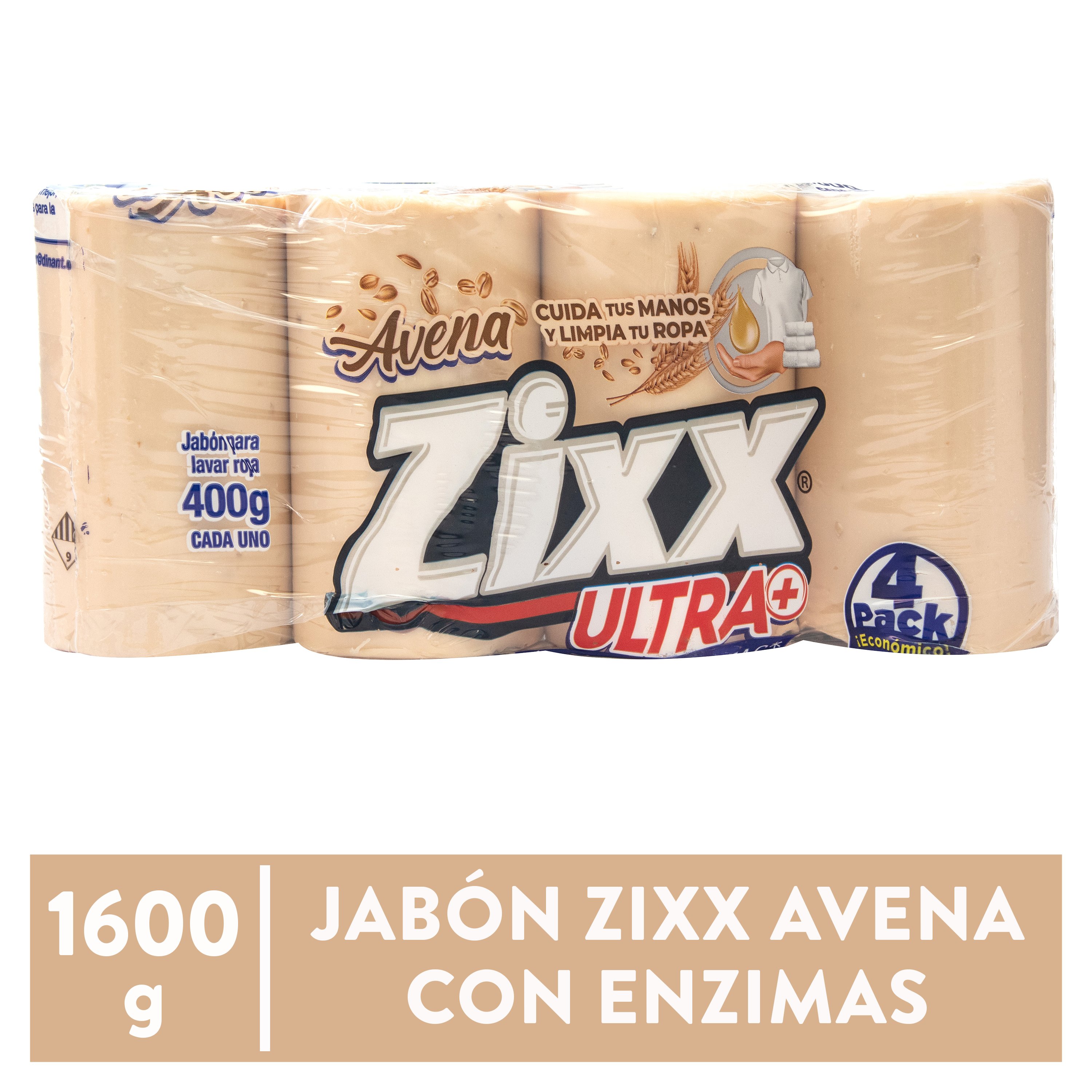 Jabón Zixx Avena Con Enzimas - 400 g c/u