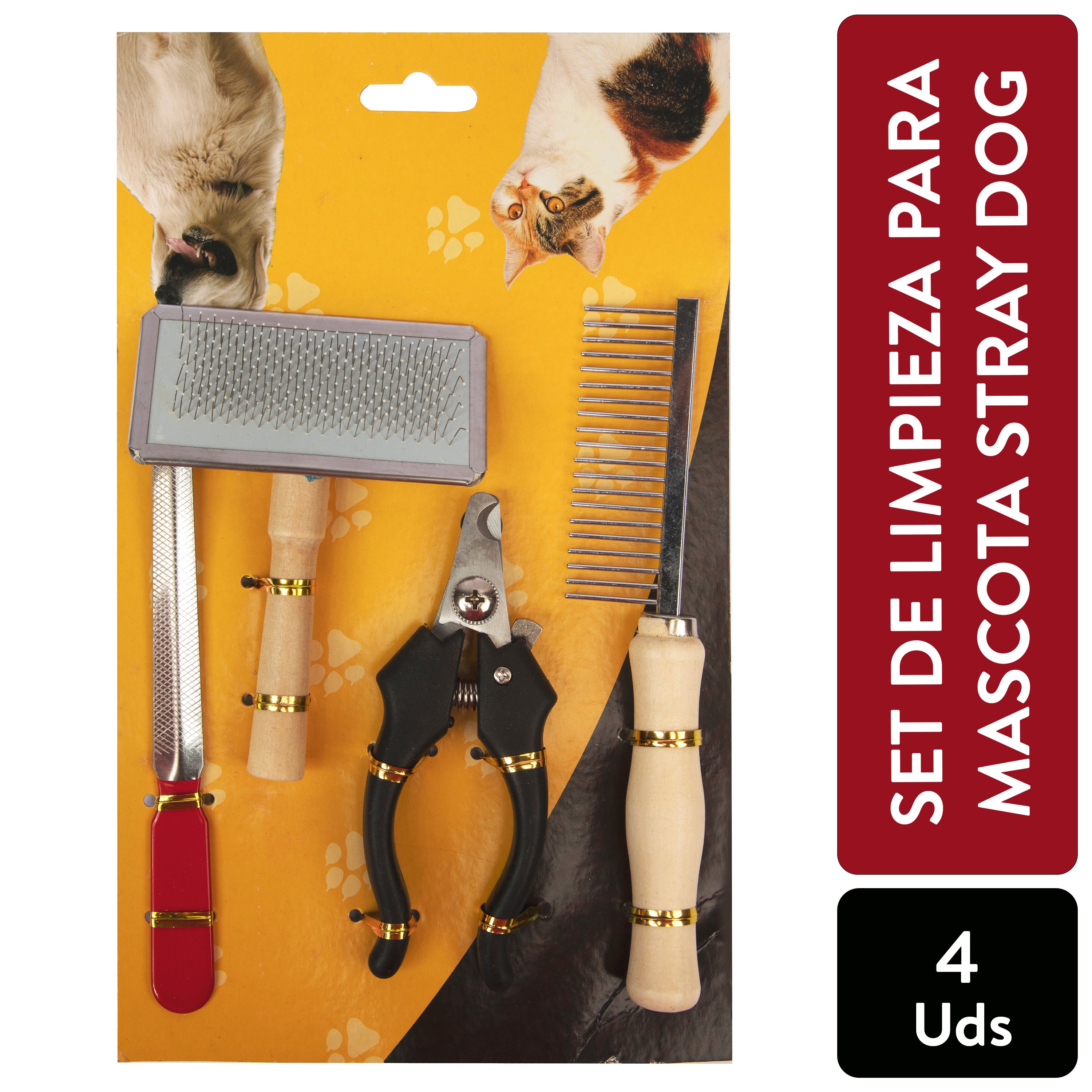 Set De Limpieza Stray Dog Para Mascosta- 4 Unidades