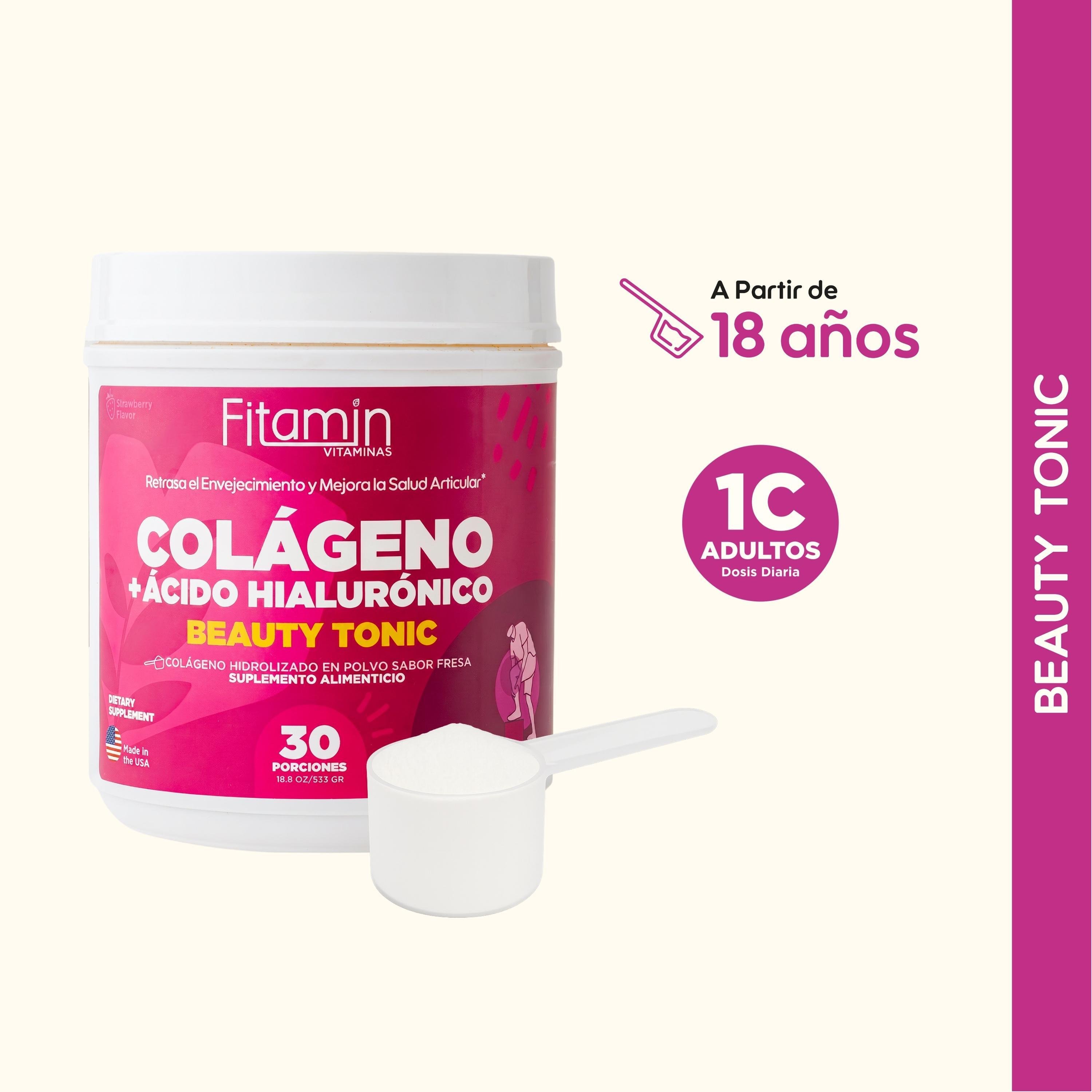 Colágeno + Ácido Hialurónico Beauty Tonic de Fitamin - 533 g