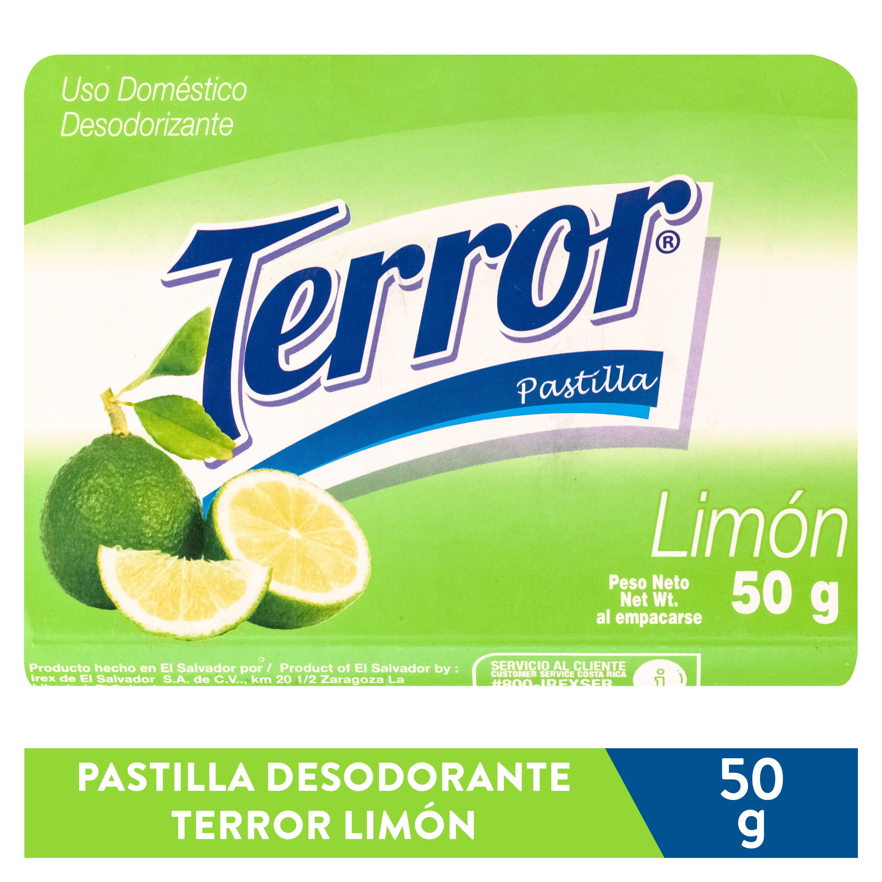 Pastilla Desodorante Terror Limón - 50 g