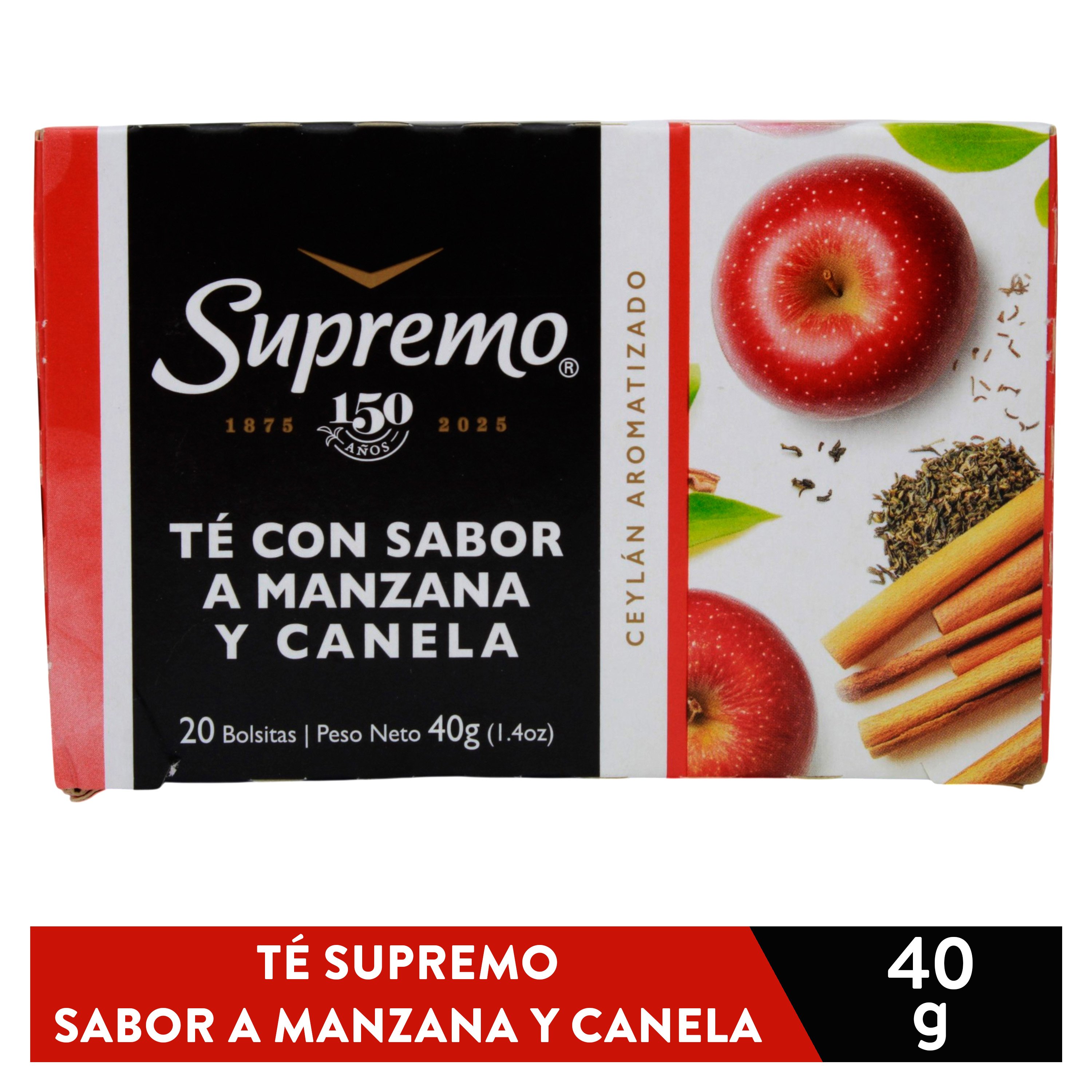 Té Supremo Sabor A Manzana Canela - 40 g
