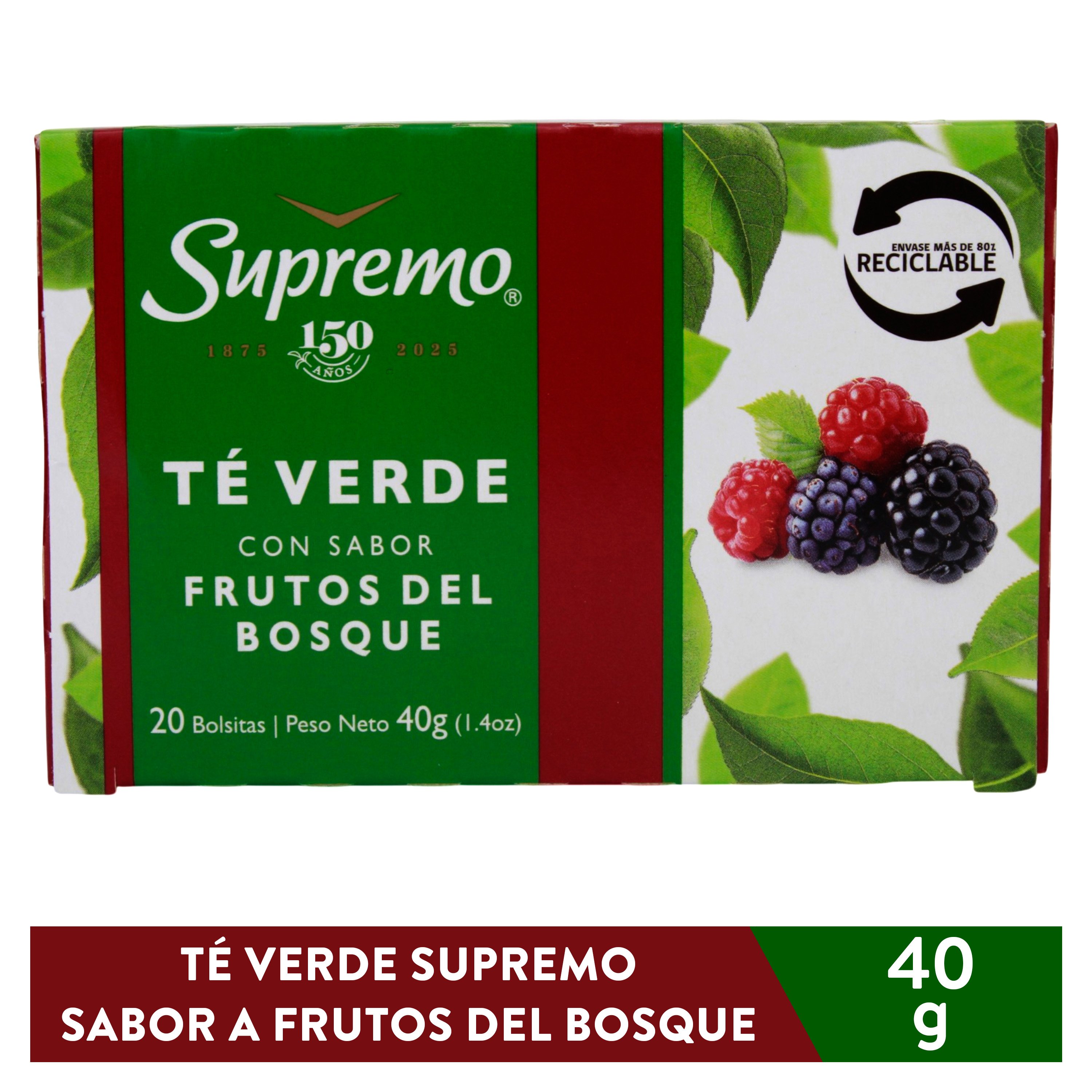 Te Sup Gourmet Verd Frutos Bosque 20 Unidad