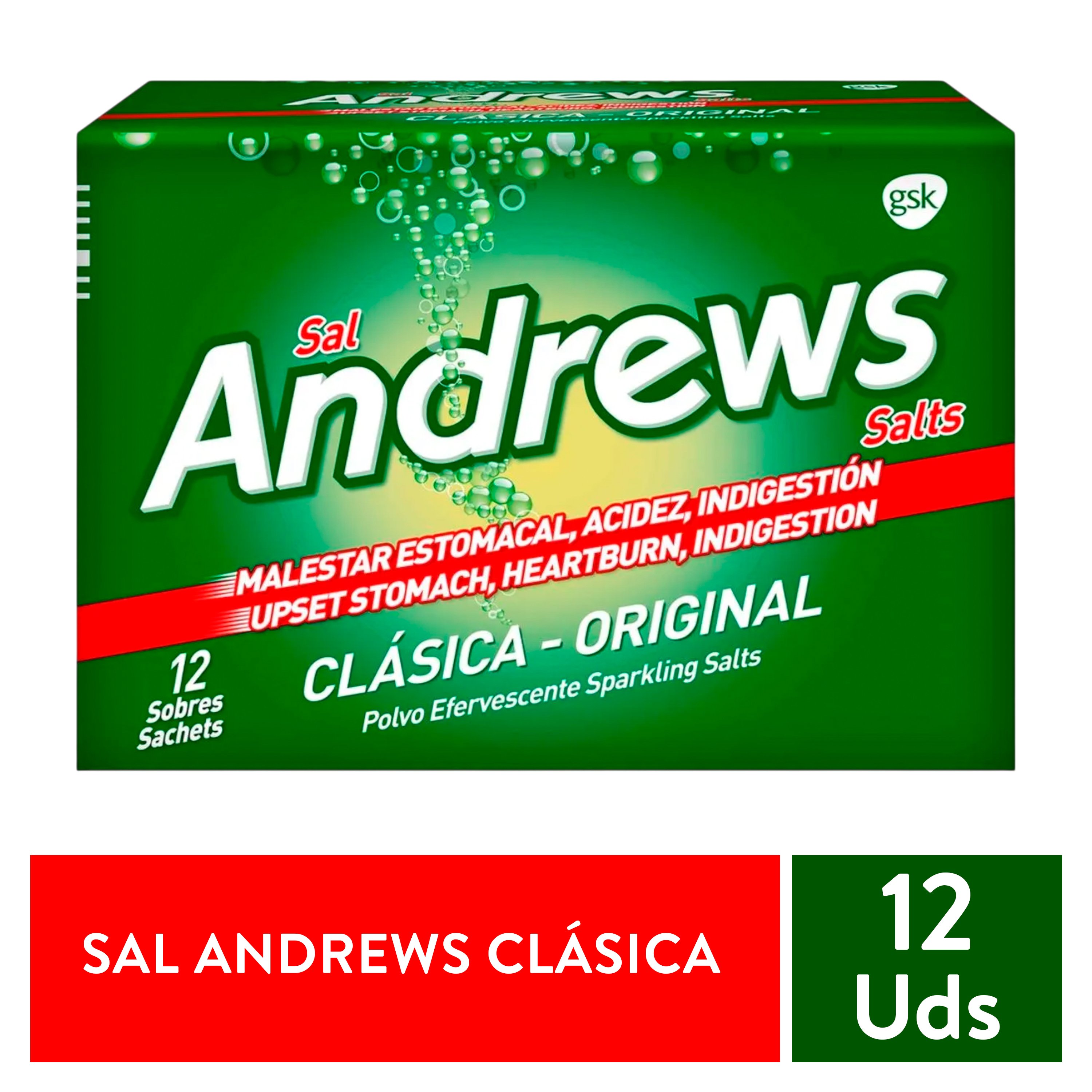 Sal Andrews Clásica Original, Caja 12 sobres - Precio indicado por caja