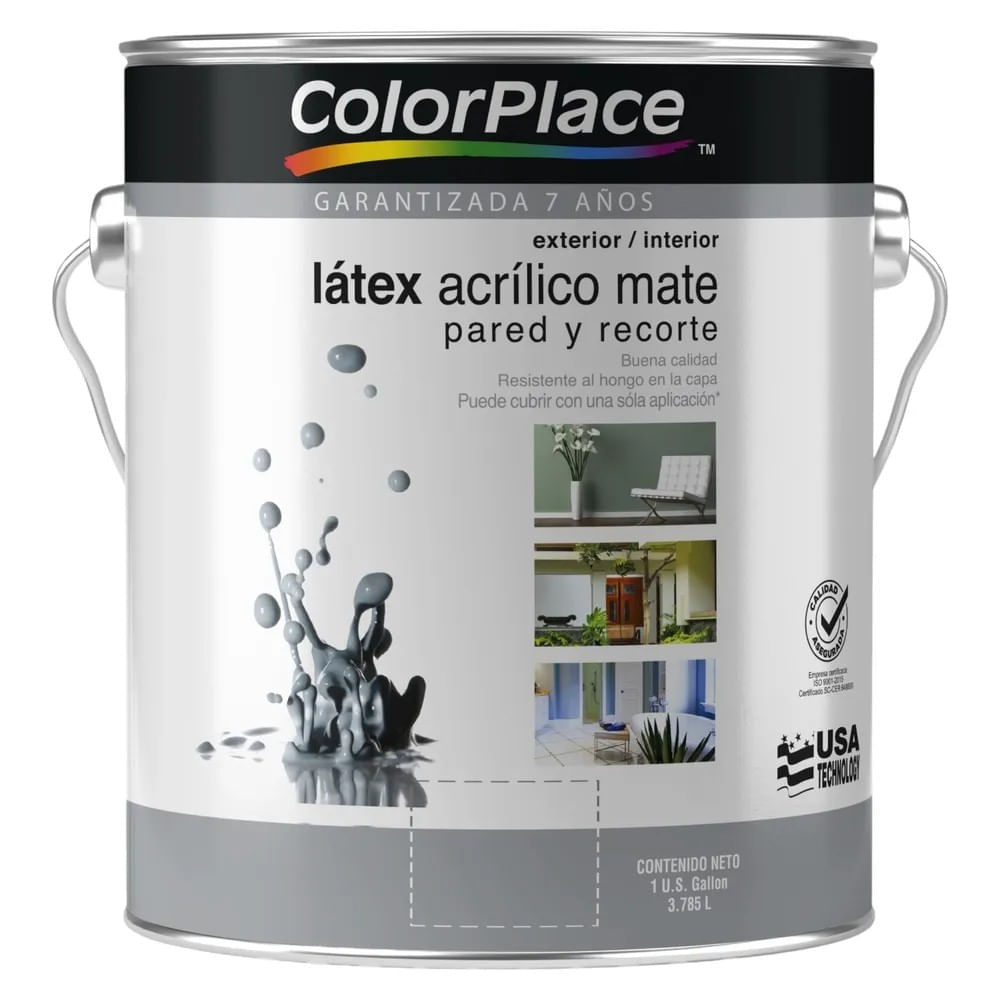 Pintura Látex Colorplace Acrílico Mate Pastel. 7 Años De Garantía - 1 Galón