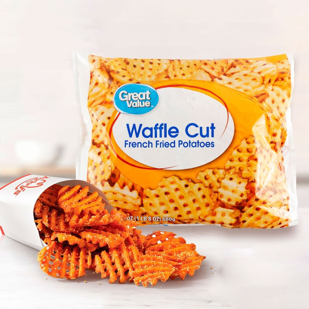 Papas Fritas Great Value Congeladas Tipo Waffle - 680 g